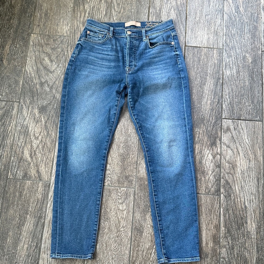 7 For All Mankind Luxe Vintage High Waist Josefina Jeans-Slim Boyfriend Size 27